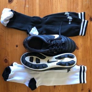 Nike Soccer Cleats with 2 Pairs of Striker Socks
